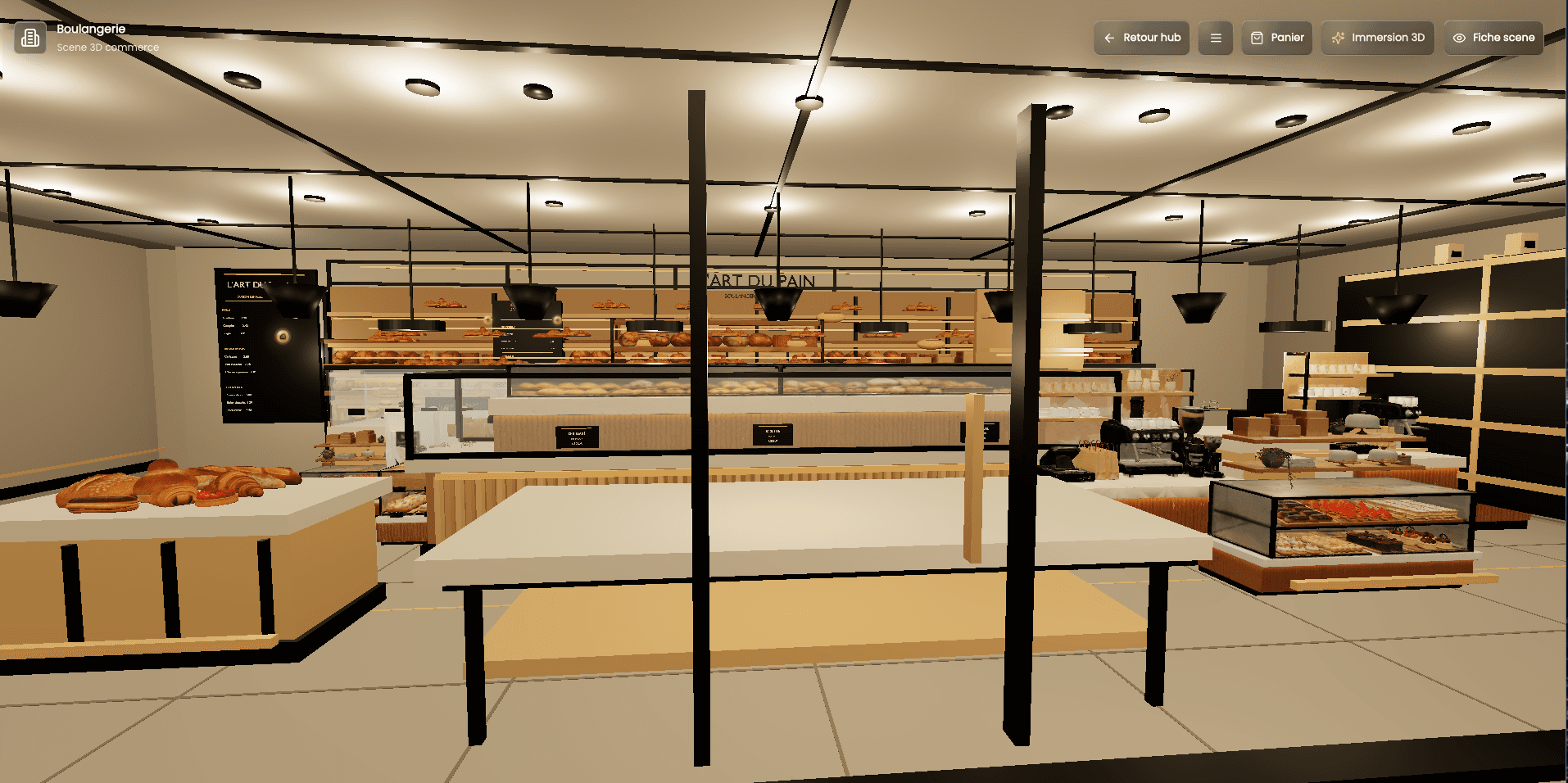 Boulangerie 3D interactive et click and collect