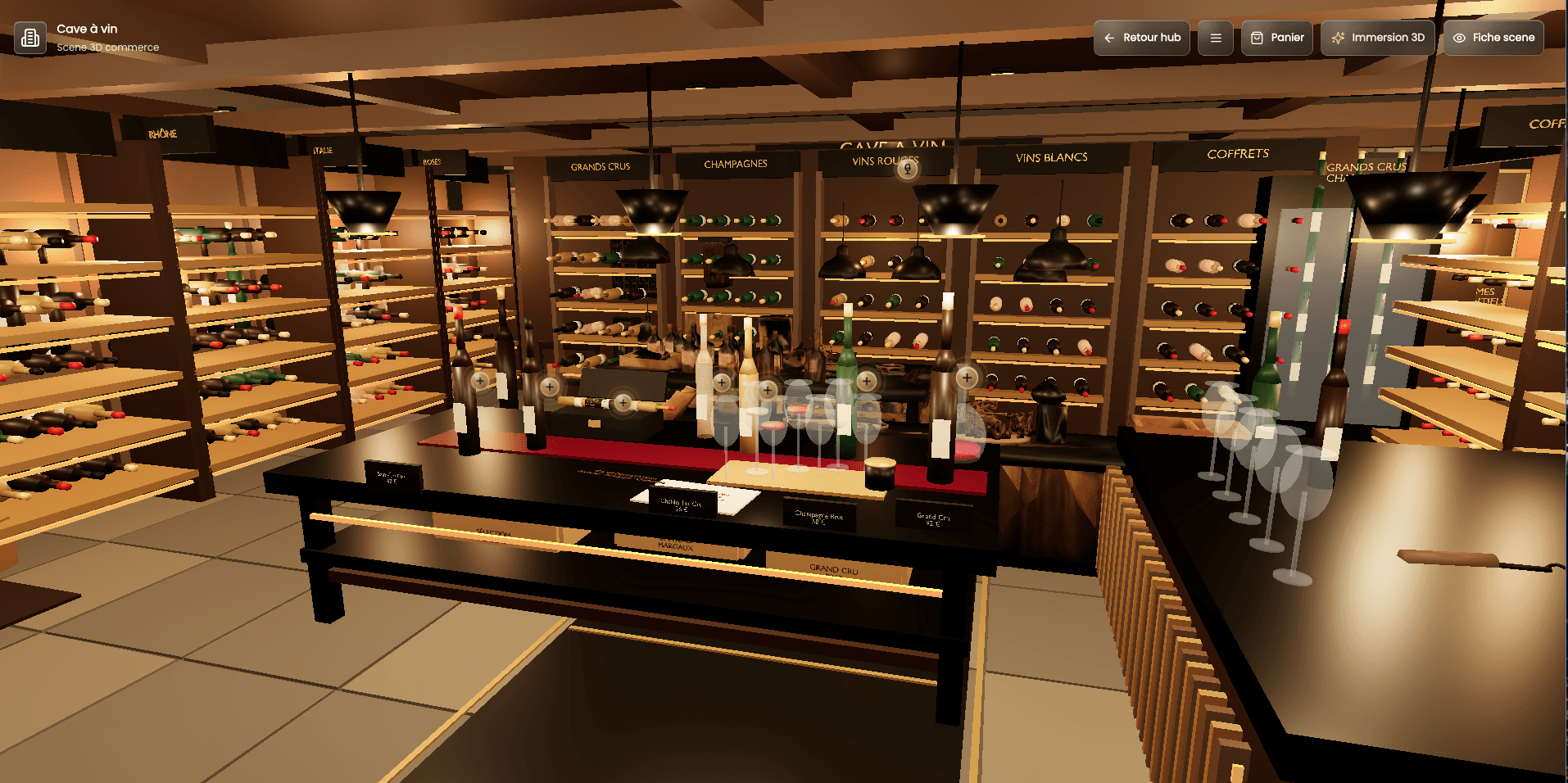 Cave à vin 3D interactive et conseils caviste
